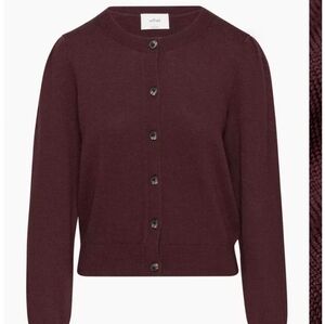 Aritzia Burgundy Cardigan Sweater